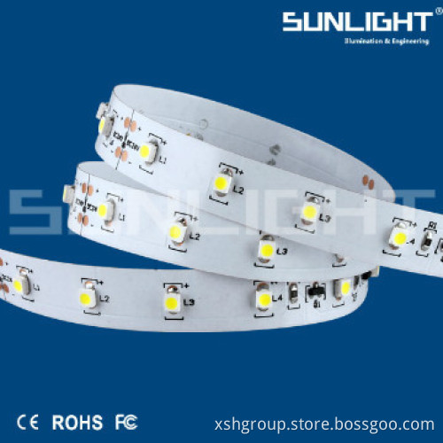 Popular 4mm 60leds SMD3528 60leds strip light with full color